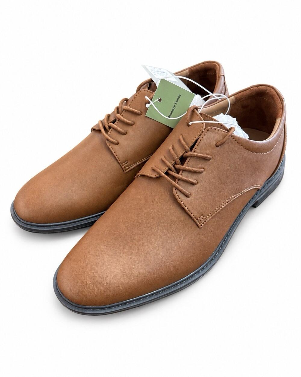 Goodfellow & Co Men’s Size 10 Brown Leo Dress Shoes Memory Foam Lace Up NWT